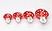 Cosmos Gifts 21103 Fine Ceramic Mushroom Measuring Spoons 4 piece set