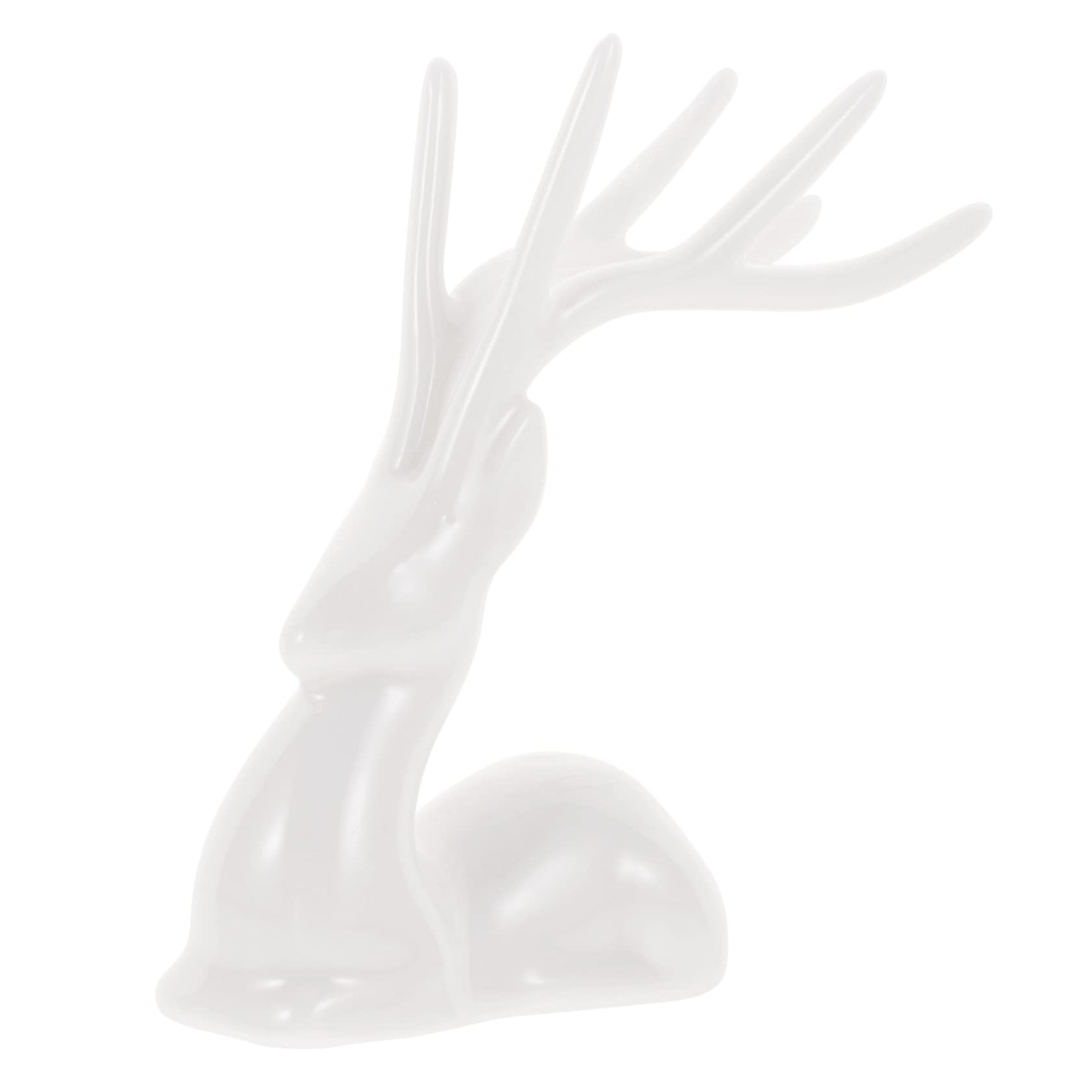 IMIKEYA 3St Elch aus Keramik REH Miniatur weihnachtsfiguren Mini-Weihnachtsfiguren Elch-Skulptur Waldtiere weihnachsgeschenk weihachtsgeschenk Rentier weihnachtsfiguren Dekorationen Weiß