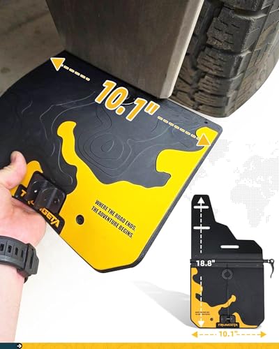 Image of Trumgeta 4PCS Adjustable Truck Mud Flaps Fit for 2014-2018 Chevrolet Silverado 1500, 2015-2019 Silverado 2500 /3500, 2019 Silverado 1500 LD w /Single Rear Wheels Upgraded Splash Guards Mudflaps
