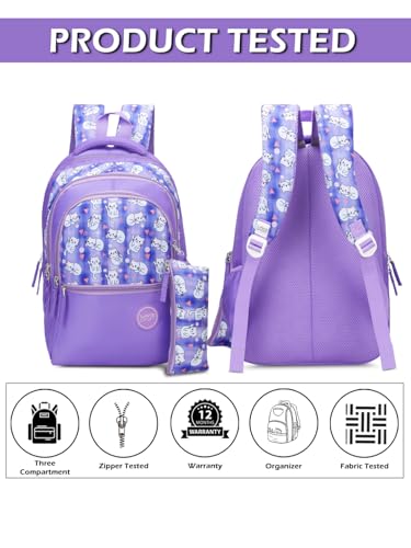 Image of Lavie Sport Whisker Backpack | 22 Liters | Rain Cover | Gift for Biys & Girls