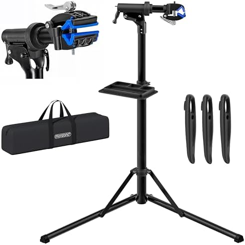 Monzana® Bike Maintenance Workstand with Magnetic Tool Tray, Tyre...