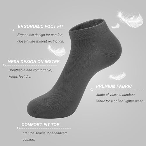 Image of Thin Ankle Viscose Bamboo Low Cut Socks for Women Breathable Wholesale Lightweight Socks Bulk Family Pack 50 Pairs