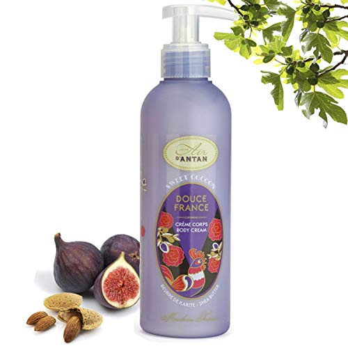 Un Air du0092Antanu00ae Crema Corporal Francesa Douce con Manteca de Karite y Aceite de Argan, Perfume: Almendras Dulce, Higo y Vetiver u0096 Formula Reafirmante u0096 Para Mujer, Bomba 200ml, cumpleaños