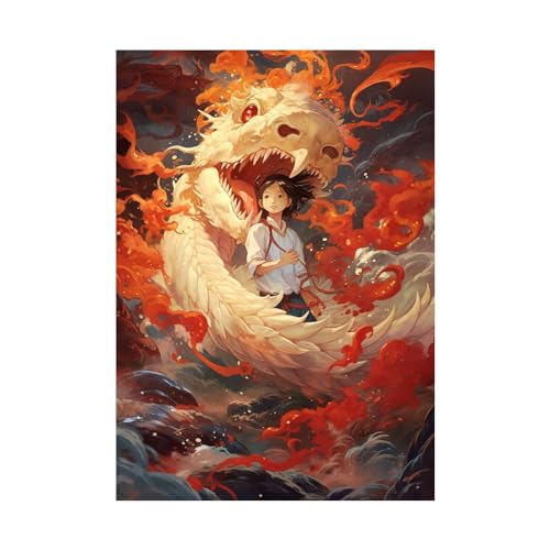 Toile non tissee art abstrait de haute qualite dragon FJASKER