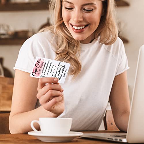 Image of Sureio 200 Pcs Cup Care Instruction Cards, Tumbler Care Cards for Business