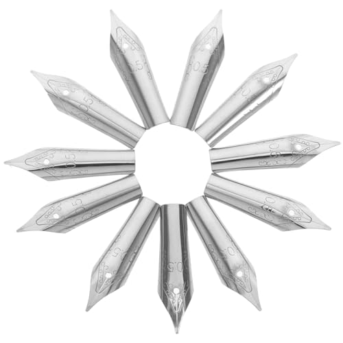 Artibetter Puntas de Pluma Estilográfica Repuesto Resistente y Conveniente Juego de 30 de Acero Plata para Caligrafía y Escritura para Practicar y Lettering