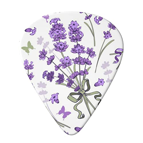 ASDTEHCY Lot de 6 médiators en celluloïd en forme de fleur violette, fins, moyens et lourds pour guitares acoustiques… - Les Beatles, Paul McCartney, John Lennon, RIngo Starr, George Harrison ASDTEHCY Lot de 6 médiators en celluloïd en forme de fleur violette, fins, moyens et lourds pour guitares acoustiques… – Image 4