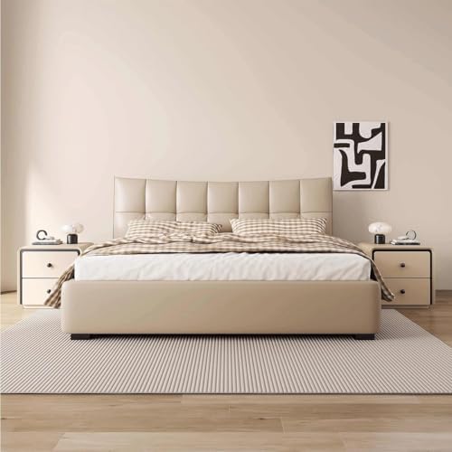 Wooden Nightstand - Floorstanding Bedside Table & End Table for Small Spaces - Space-Saving Bedside Cabinet & Side Tables for Living Room (45cm)