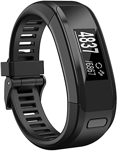 Tyogeephy Correa Compatible con Garmin Vivosmart HR para Mujeres Hombres, Silicona Reemplazo Correa Accesorios con destornillador Fit para Vivosmart HR, NOT para Vivosmart HR+