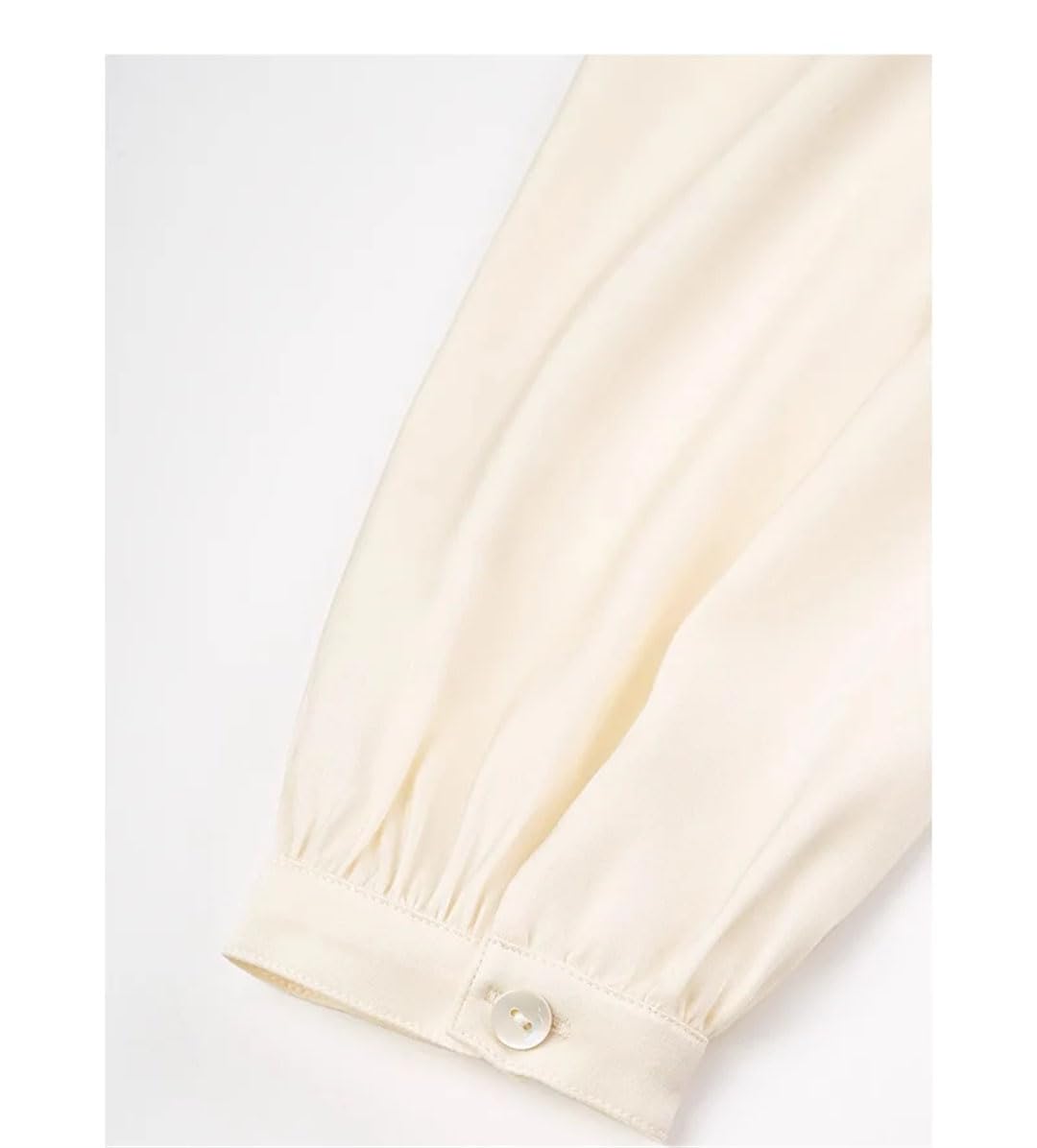 Camisas de seda satinada para mujer, cuello redondo, blusas elegantes para oficina