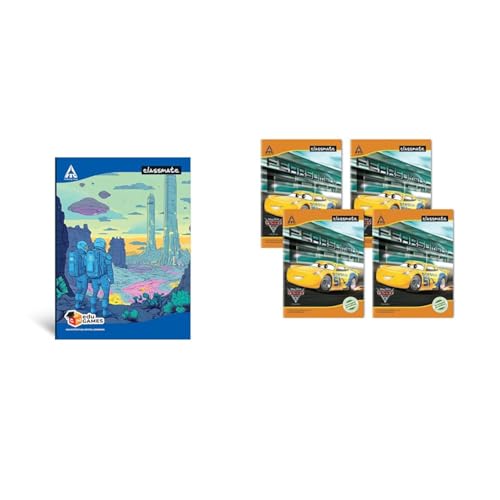 Image of Classmate - Long Book | 140 Pg | | 29.7cm x 21.0cm | Pack of 12 | Long Size Ruled Notebook for School Students & Notebook | 172 Pg | Four Lines with Gap | 24.0cm x 18.0cm | Pack of 4 | Practice No...