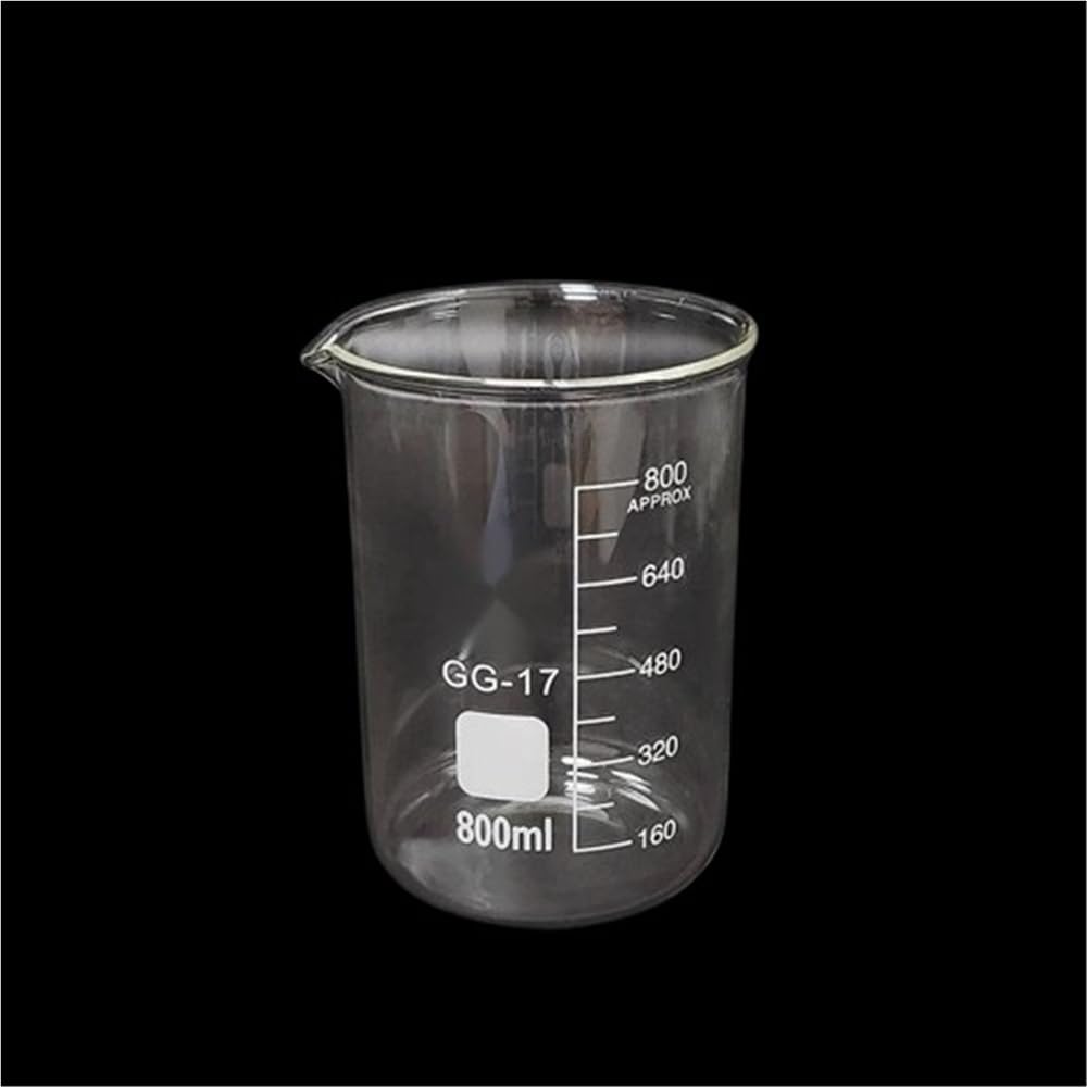 Zlewka laboratoryjna z dziobkiem, Zlewka ze szkła borokrzemowego, pojemnik szkolny, sprzęt laboratoryjny do eksperymentów, 25-2000 ml(800)