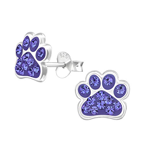 Image of 925 Sterling Silver Paw Print Stud Earrings (Choose Your Style) (Nickel Free)