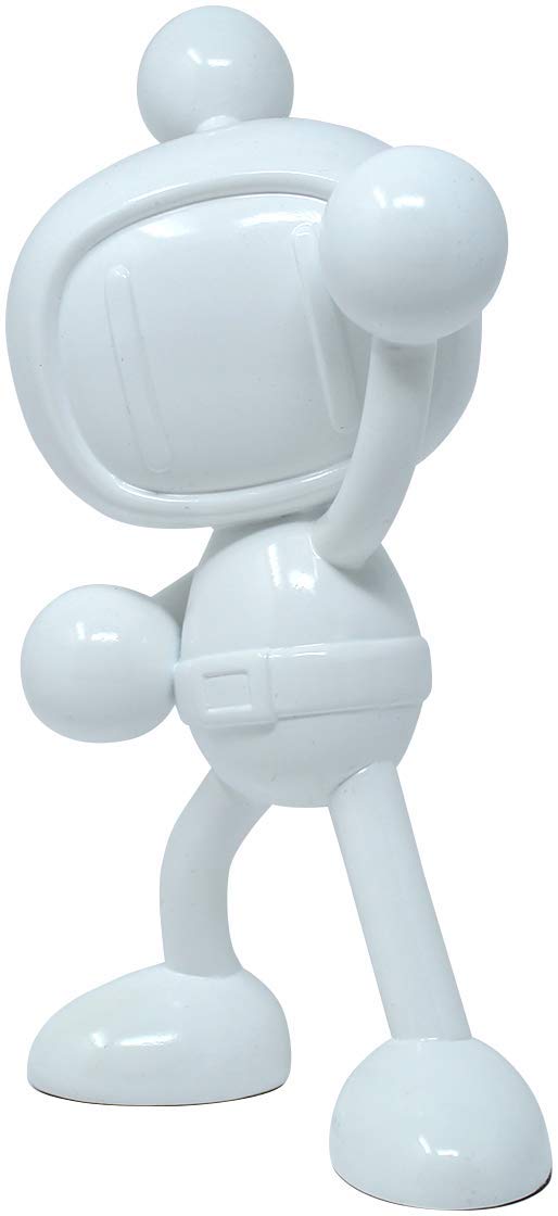 Neamedia Bomberman Scultura Icons - Statua 25 cm - Oggetto Retro Design Moderno e Deco - Retrogaming Icons (BIANCO)