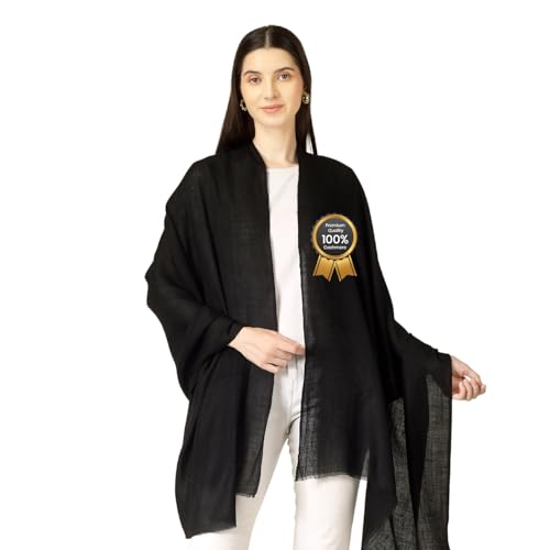 Cashmere Scarf | Lightweight Cashmere Wrap | Ultra Thin Kashmiri Pashmina Shawl | Ideal For Travel