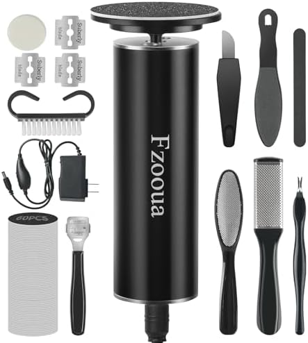 Electric Foot Callus Remover, Electric Callus Remover for Feet with 60 Pcs Sandpaper, Speed Adjustable Professional Foot File, Pedicure Kit for Feet Dead Cracked Skin and Calluse
