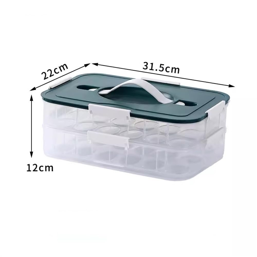 Eierkartons Tragbarer Eier-Organizer aus mehrschichtigem Eierkarton (Color : Green, Size : 12x22x31.5cm)