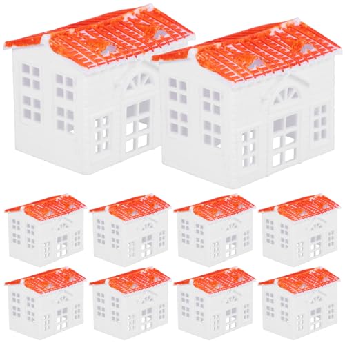 NUOBESTY 10 Piezas Modelo de Chalet decoración de diseño de Micro Escena Adorno de Modelo de Villa maquetas construccion maquetas de construccion Villa Modelo de Bricolaje decoración
