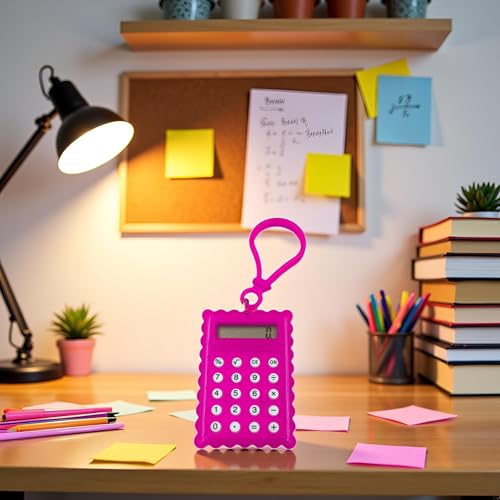 Office Electronics and Accessories Pocket Student Mini Electronic Calculator Biscuit Shape School Office Supplies Compact and Lightweight, Portable and Convenient
