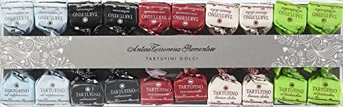 Antica Torroneria Piemontese Tartufi Dolci gemischte Trüffelpralinen 140g Feinste exquisite Italienische Trüffelpralinen Glutenfrei & Köstlich Ideal als Edle Geschenkidee