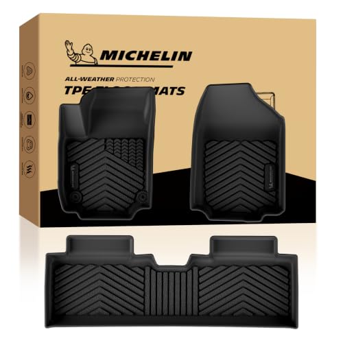 Image of Michelin Vehicle Mats for 2025-2026 Chevy Equinox Gas /GMC Terrain (3 Piece) | Not Fit Equinox EV, All-Weather Floor Liner, Custom Fit, Durable TPE, Non-Slip
