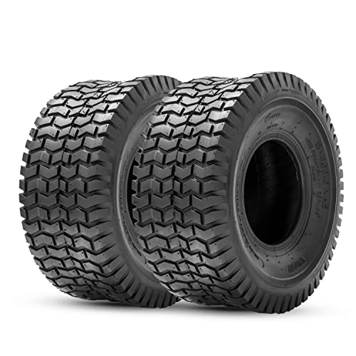 HALBERD 2PCS 15x6.00-6 Lawn & Garden Mower Tires Turf Friendly, 15x6-6 Great Traction for Garden...