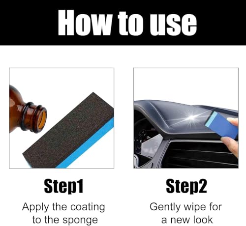 Image of KROYWEN Crystal Coating for Car and Bike Plastic Parts | 30ml PVC Restorer and Revitalizing Coating Agent | Maintenance Dashboard Plastic Cleaner Polish Shining | Pack of 3