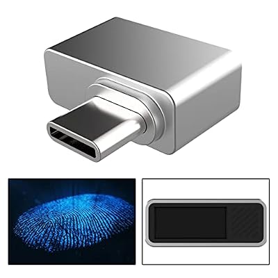 Mini USB Fingerprint Reader for Windows 7/10/11, Biometric Login Device, Type-C Fingerprint Scanner, Zinc Alloy PC, Silver, TR U9 Model