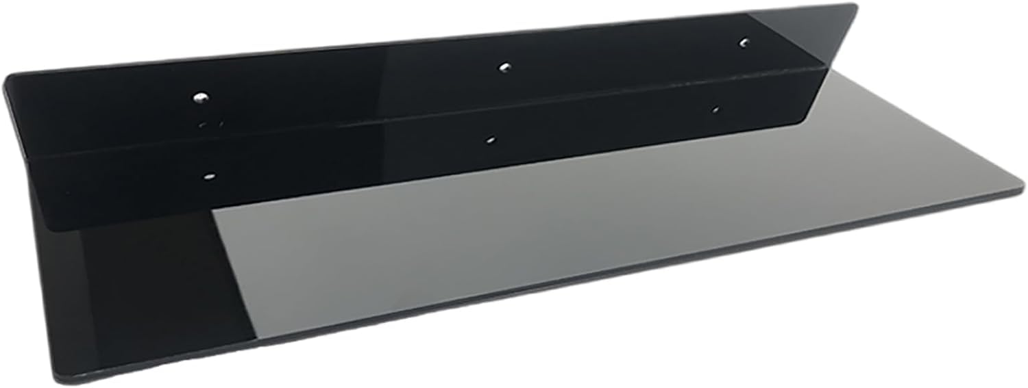 Estantes flotantes Estante Estantes flotantes de acrílico 3,93 pulgadas Estantes flotantes modernos negros montados en la pared 4 mm de espesor for dormitorio Deco Sala de estar Estantes colgantes, la