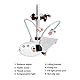 Jiusion Ständer mit 2 Lampen aus Aluminiumlegierung, universell verstellbar, professioneller Standhalter, Tischhalterung für max. 3,5cm Durchmesser USB-Digital-Mikroskop-Lupe, Lupe Kamera