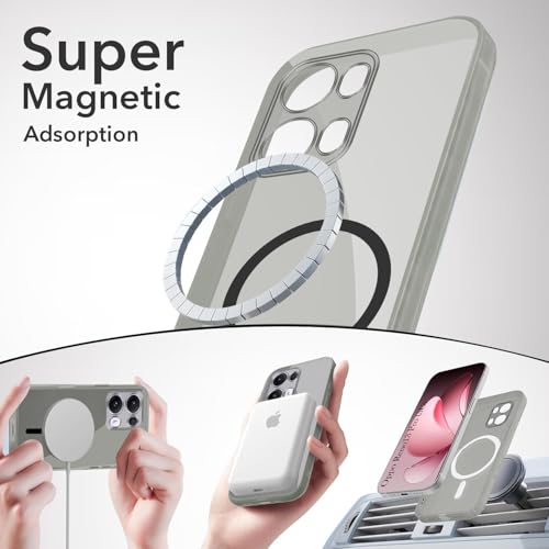 Image of Jkobi Lifetime Anti-Yellow MagSafe Compatible Clear Back Case Cover for Oppo Reno13 Pro 5G | Oppo Reno 13 Pro 5G (Sleek Hard Crystal | Shockproof and Camera Protection)