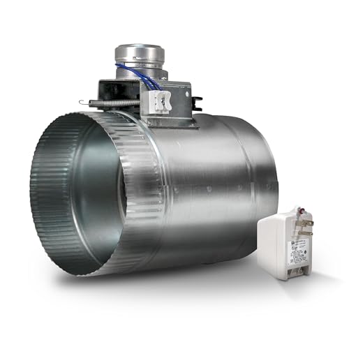 Suncourt ZoneMaster 6-Inch Normally Closed Motorized Damper &mdash; Power Open/Spring Close 24V Vent Damper, Transformer Included (ZC206)