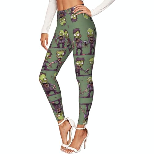 Leggings con estampado de zombi para mujer mallas de fitness para entrenar con estilo único