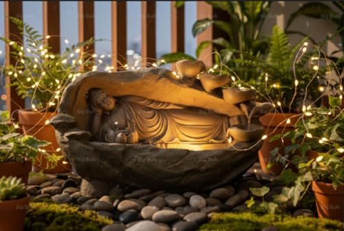 Image of Sleeping Buddha Fountain for Living Room Home Decor Garden Decoration and Drawing Room (86.36 x 35.56 x 53.34)