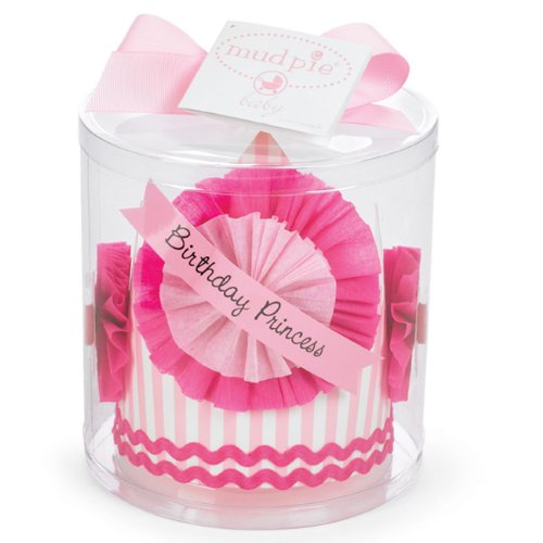 Mud Pie Baby Birthday Paper Crown, Pink, 12 Months