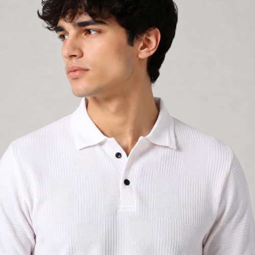 Image of TOPLOT Men's Polo T Shirt | Half Sleeve Design | Comfortable Fit Wear | Stylish Casual Look | Breathable Feel |Modern Style | Easy Movement | Casual & Everyday Wear (5280)