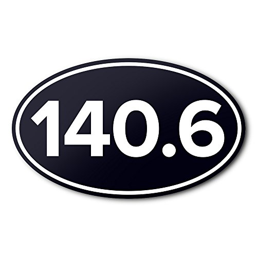 Meister 140.6 Anti-UV Vinyl Oval Car Bumper Sticker - Triathlon