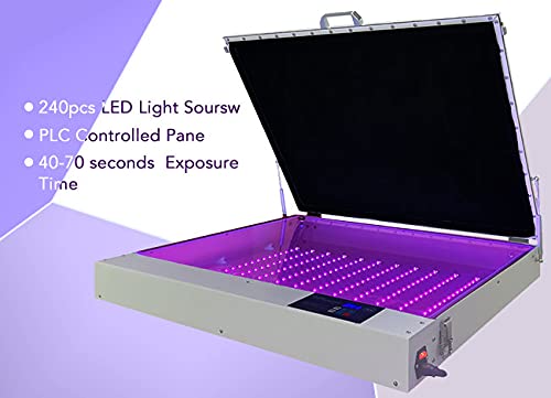 POVOKICI 24.8 x 32.6inch Vacuum UV Exposure Unit Tabletop Precise 120W LED UV Exposure Unit for Printing Plate Making