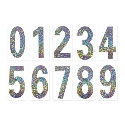 LKXHarleya Mailbox Number Sticker, 4 inch Reflective Waterproof Self Adhesive Address Decals for Outside Doors, Laser