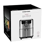 CHEFMAN Air Fryer Healthy Cooking, 4.5 Qt,User Friendly and Dual Control Temperature, Nonstick Stainless Steel, Dishwasher Safe Basket, w/ 60 Minute Timer & Auto Shutoff