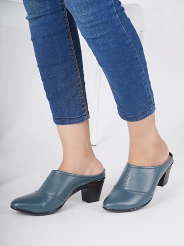 Image of ELLE Women's Slip-On Block Heel Mules