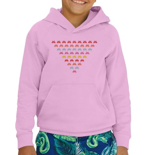 Sweat à capuche enfant Invaders pixel art premium style rétro gaming arcade pour ados - 2