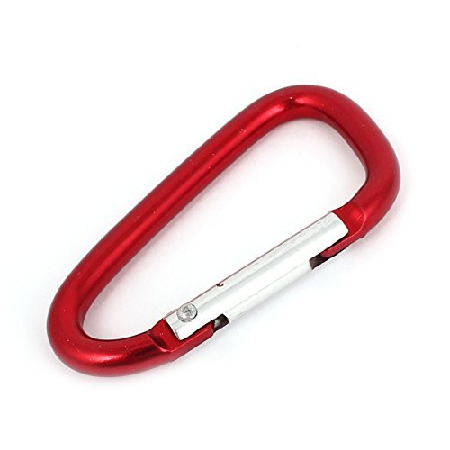 Buy Outdoor Camping Spring Loaded Carabiners Clips Hooks 6cm Long Red
