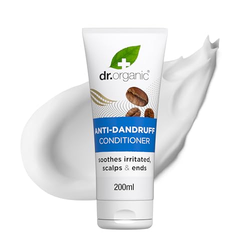 Dr Organic Balsamo Anti-Forfora al Caffè, Cuoio Capelluto Sano, Uomo, Donna, Naturale, Vegano, Senza Crudeltà, Senza Parabeni e SLS, Riciclato e Riciclabile, Biologico, 200ml
