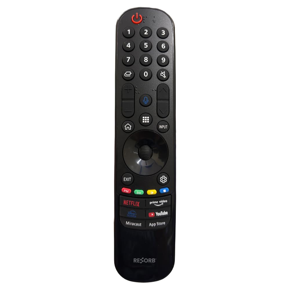 LED 556A Remote Control Compatible with Bush Yio Cellecor Smart LED LCD TV with Voice Button Netflix Prime Video YouTube Hotkeys Black (Match Old Remote)