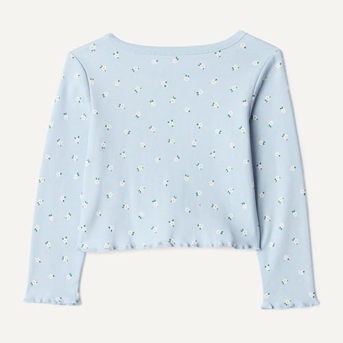Image of Amazon Essentials Girls and Toddlers' Long-Sleeve Cropped Rib Top
