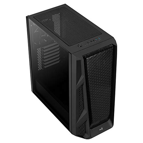 Preisvergleich Produktbild Aerocool AIRHAWK, PC EATX-Gehäuse, Gitterfront, Glasseite, schwarz