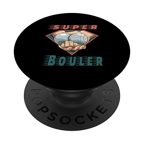 Ball game Petanque Boule Boccia PopSockets Swappable PopGrip, Black