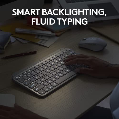 Image of Logitech MX Keys Mini Keyboard + MX Anywhere 3S Wireless Mouse - Fluid Typing, Backlit Keys, Fast Scrolling, USB-C, Bluetooth, Compact, Multi-OS Compatible - Rose