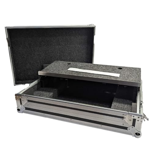 Harmony Audio HCSCLIVE2WLT Custom DJ Controller Case Compatible with Denon DJ SC LIVE 2 Standalone Design with Laptop Tray, Wheels, Adjustable Foam Inserts & Recessed Latch for Ultimate Protection